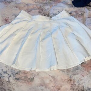 SHEIN Elegant White Skater Skirt